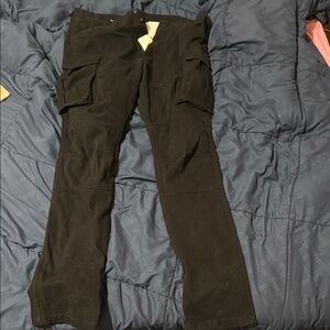 Fashion Nova Black Cargo Pants with Straight Leg Design